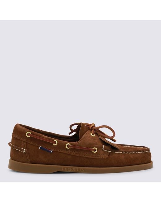 Sebago Brown Snuff Gum Suede Portland Artisan Loafers for men