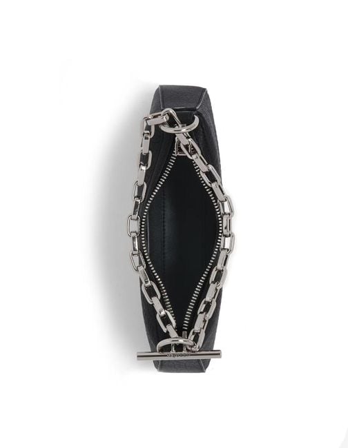 Alexander McQueen Black Mini T-Buckle Clutch Bag