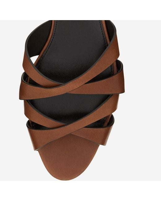 Saint Laurent Black Leather Sandals Chandelle
