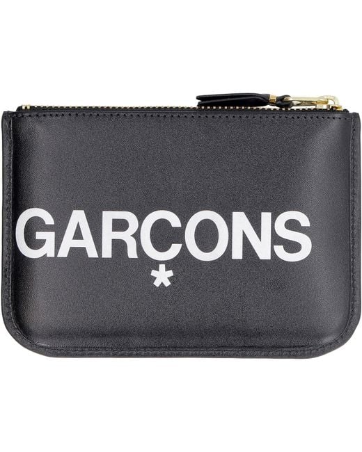 Comme des Garçons Black Leather Pouch With Logo Detail, Cow Hide Wallets & Cardholders for men