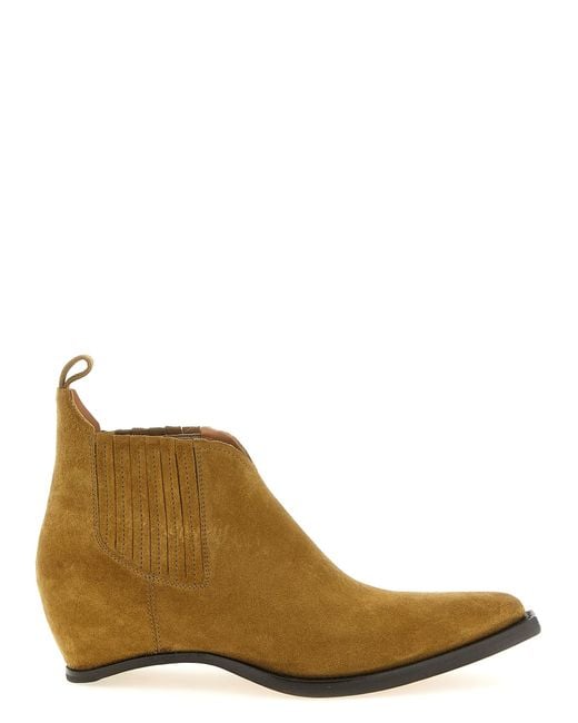 Maison Margiela Brown 'Western Chelsea Heel-Less' Ankle Boots for men