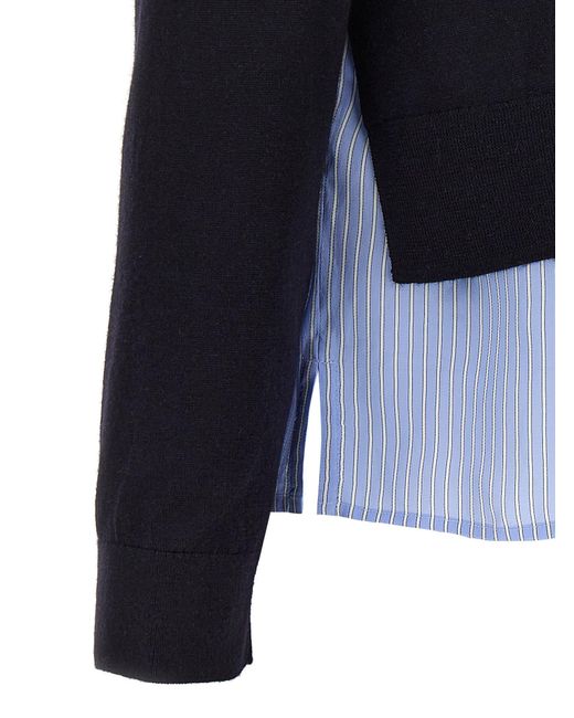 Tory Burch Blue Cut-out Cashfeel Sweater, Cardigans