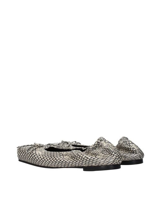 Jacquemus Metallic Leather Ballet Flats