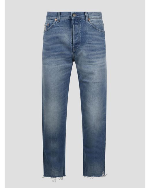 Gucci Blue Patch Washed Organic Denim Pant for men