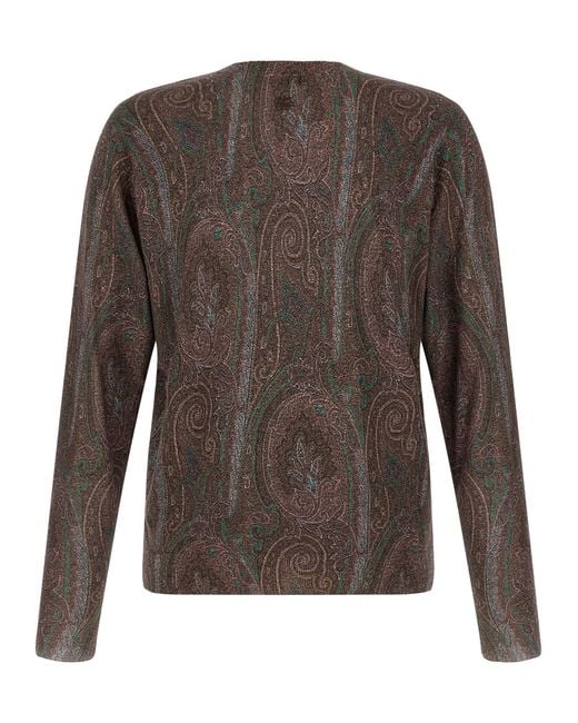 Etro Brown Silk Cardigan Clothing for men