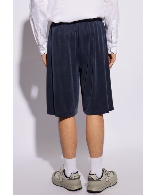 Giorgio Armani Blue Draped Shorts for men
