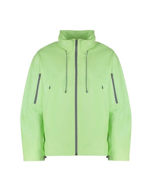 Givenchy Green Lambskin Jacket With Zipped Pockets Polyester Leather for men
