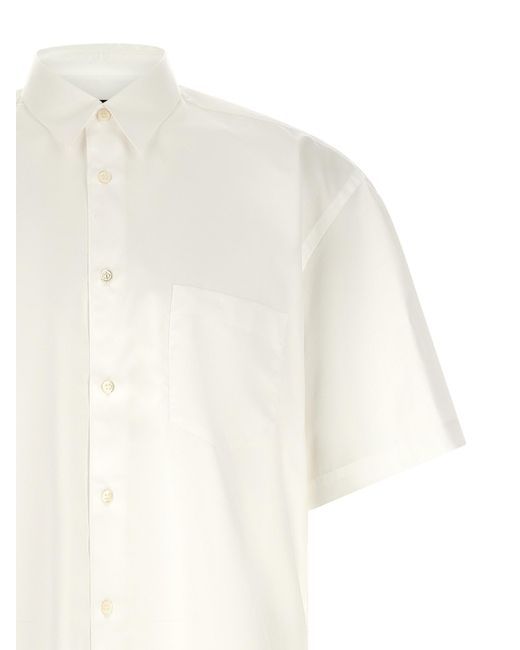 Comme des Garçons White Logo Embroidery Shirt for men