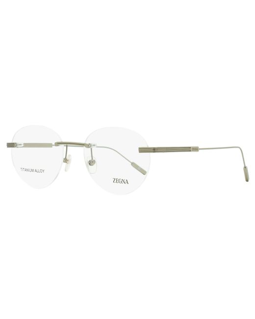 Zegna Black Rimless Titanium Eyeglasses Ez5263-H 017 53Mm Metal (Titanium) for men