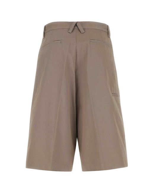 Ambush Gray Dove Cotton Bermuda Shorts for men