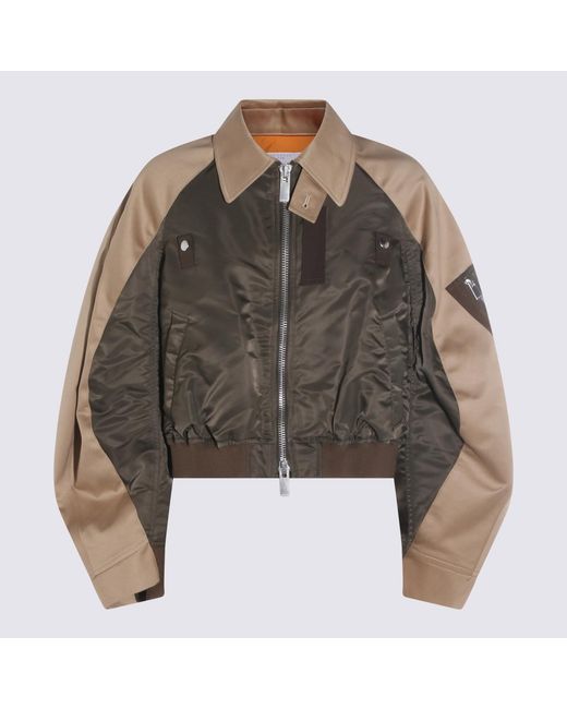 Sacai Green Jackets Nylon