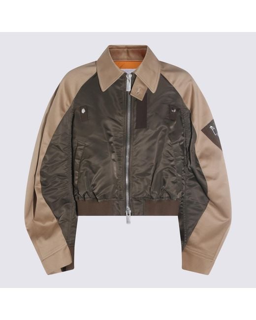 Sacai Green Jackets Nylon