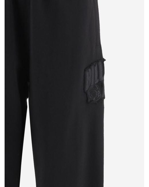 BBCICECREAM Black Cotton Trousers With Logo for men