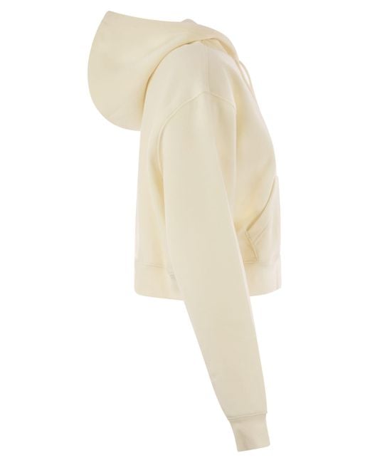 New Balance Natural Hoodie With Logo On The Chest