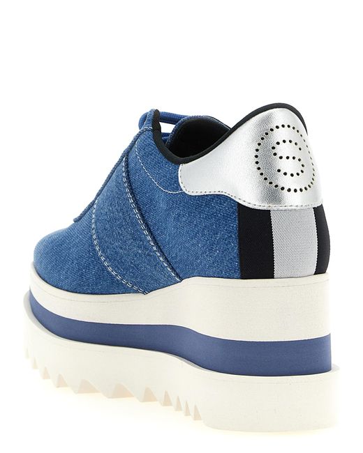 Stella McCartney Blue Eva Wedge Sandals