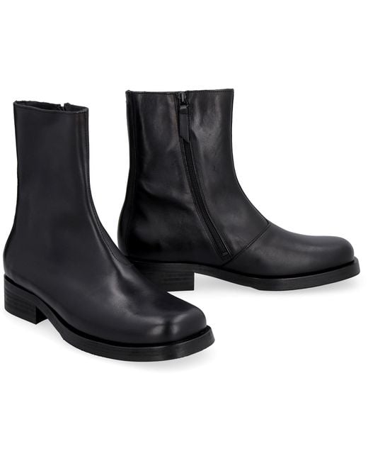 Our Legacy Black Ankle Boots Camion Leather Calf for men