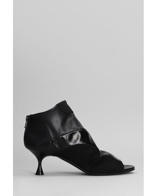 Marc Ellis Black Vortex High Heels Ankle Boots