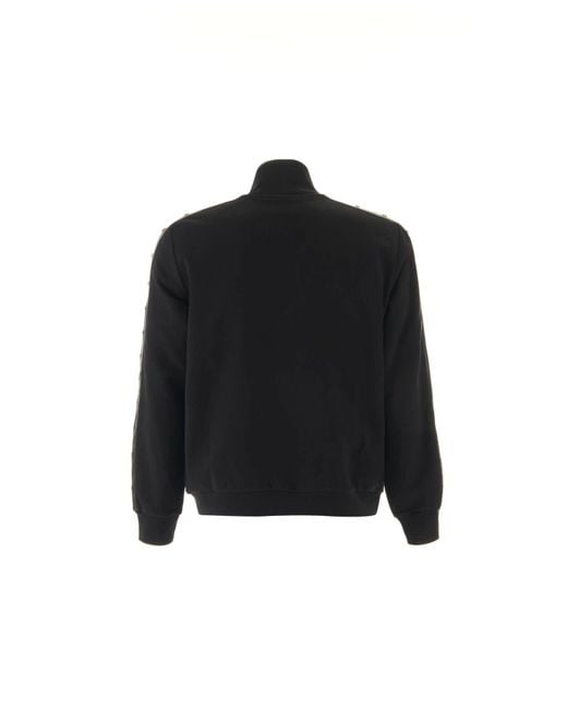 John Richmond Black Sweatshirt With Contrasting Stripes for men