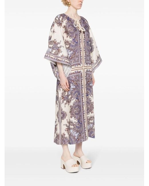 Zimmermann White Dresses Linen/Flax