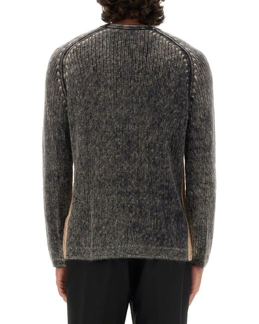 Paul Smith Gray Wool-Blend Knitted Sweater for men