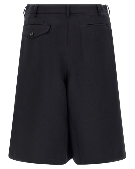 Comme des Garçons Blue Zip Bermuda Shorts for men