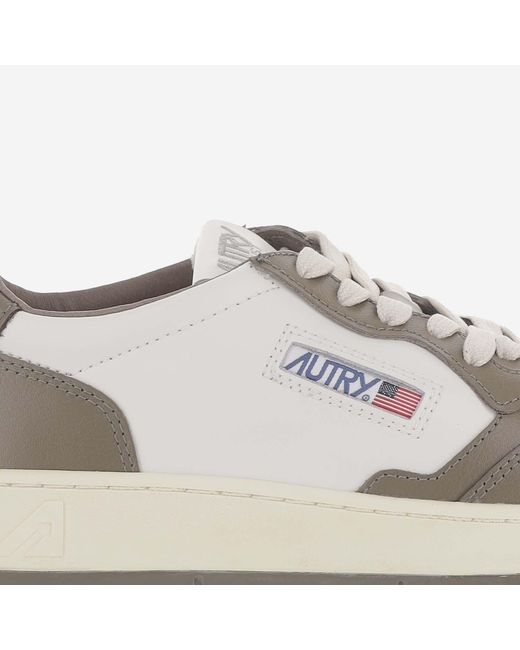 Autry White Sneakers Medalist Low Leather Trainers for men