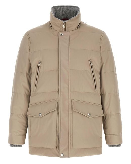 Brunello Cucinelli Natural Polyamide Parka Clothing for men