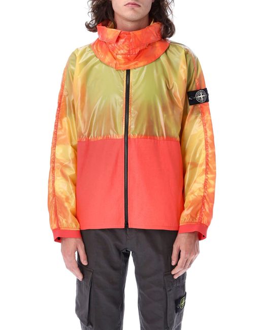 Stone Island Orange Heat Reactive Lamy Jacket for men