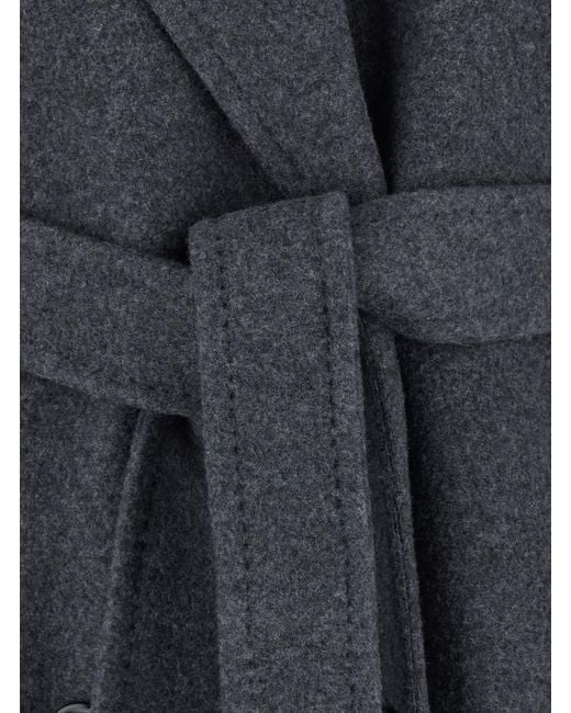 Max Mara Blue Cashmere Coat Cadmio