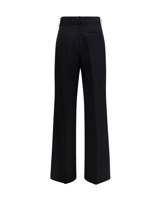 Rohe Black Pants Tailored Wool Fleece (Ovis Aries) Trousers