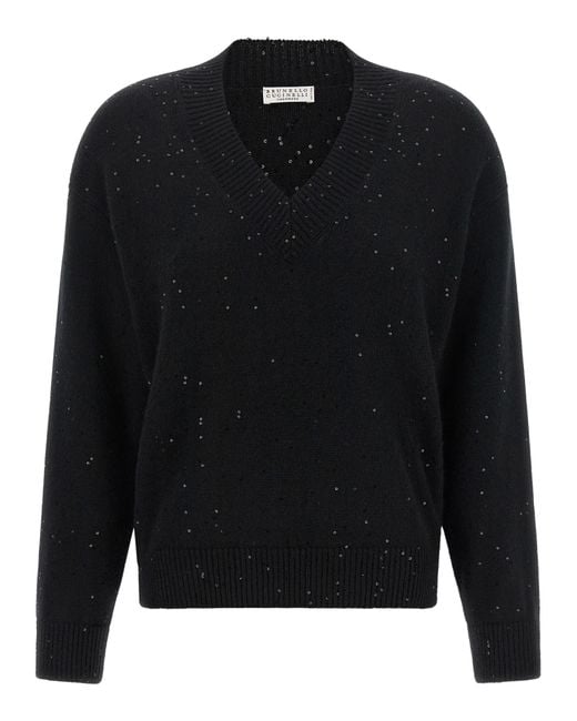 Brunello Cucinelli Black Cashmere Cardigan Clothing