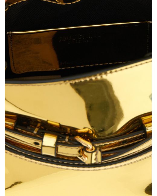 Moschino Metallic Tie Me Handbag