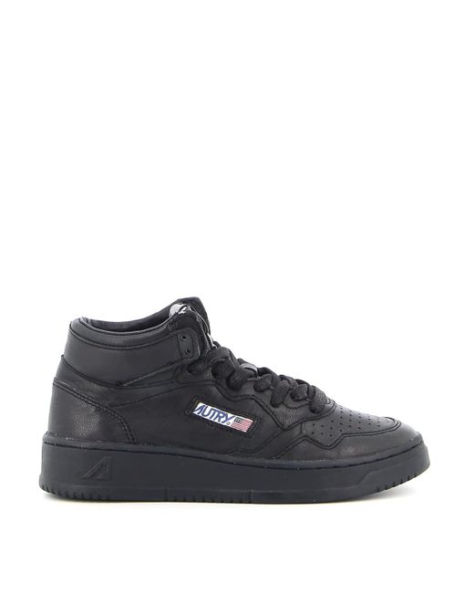 Autry Leather 01 Mid Goat in Black - Save 1% | Lyst