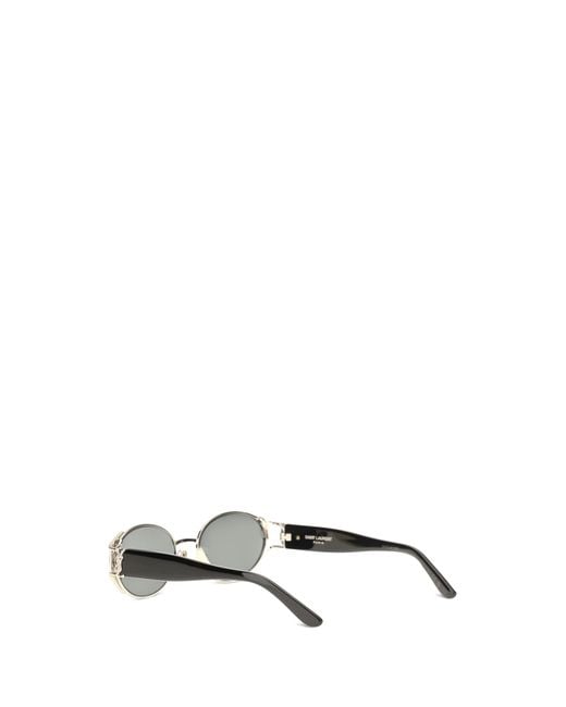 Saint Laurent White M919 Sunglasses Acetate; Metal