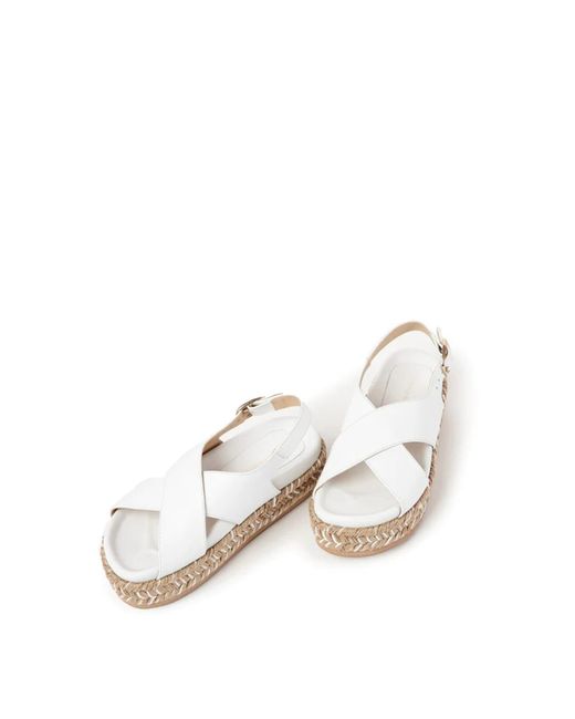 Paloma Barceló White Flat Sandals