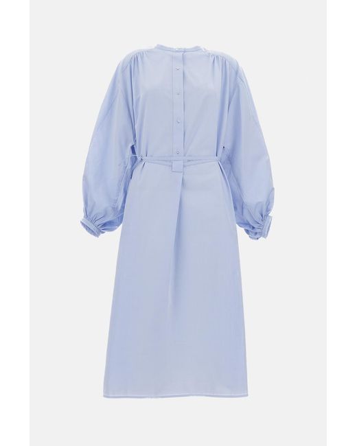 chinese dress ladies Casual White Split Hem Loose Maxi Shirt Dress