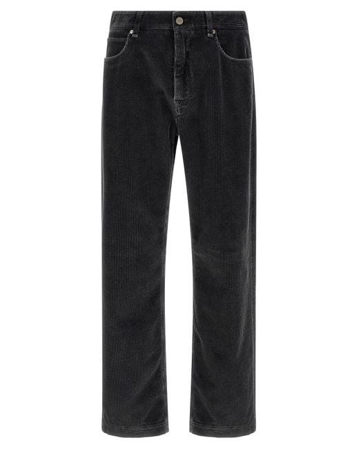 Fendi Black Flat Front Trousers for men