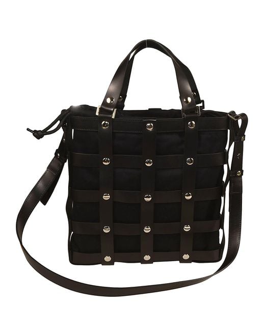 Junya Watanabe Black Caged-design Top Handle Bag