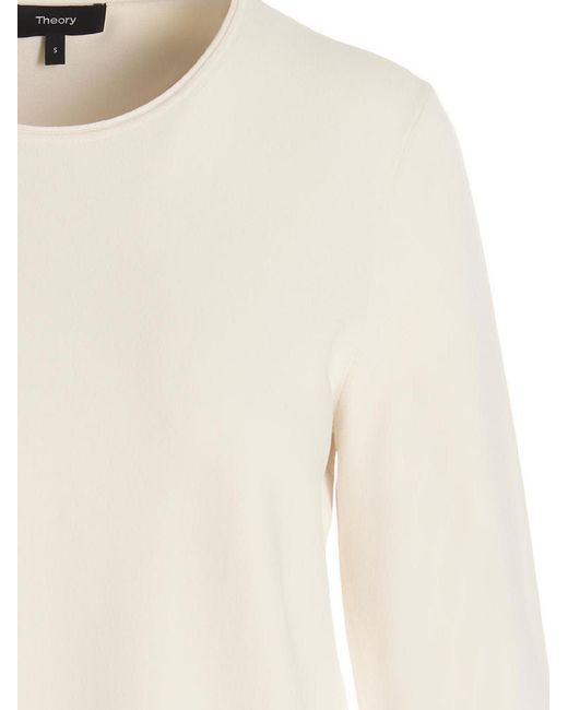 Theory White Clean Sweater