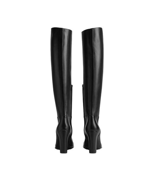 Bottega Veneta Black Storm Square-Toe Boots