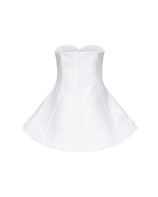 Magda Butrym White Strapless Mini Dress