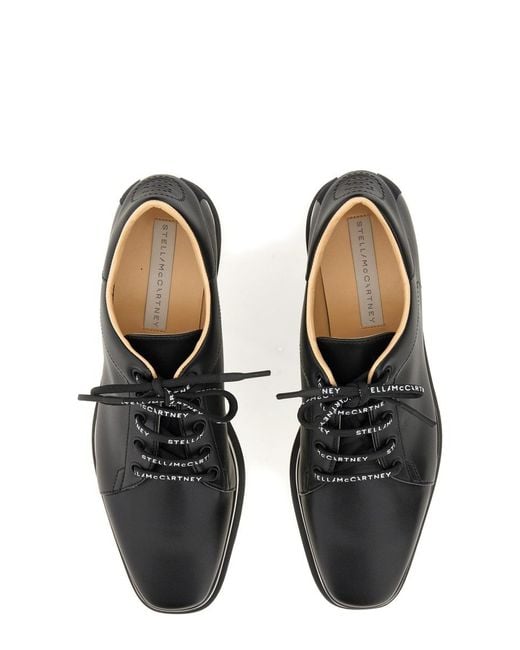 Stella McCartney Black Elyse Wedge Sneakers Lin: Polyurethane Trainers