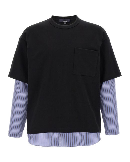 Comme des Garçons Black Shirt Insert T-Shirt for men