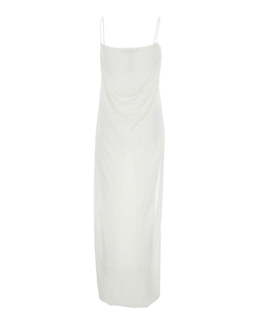 Jacquemus White Dress With Straight Neckline