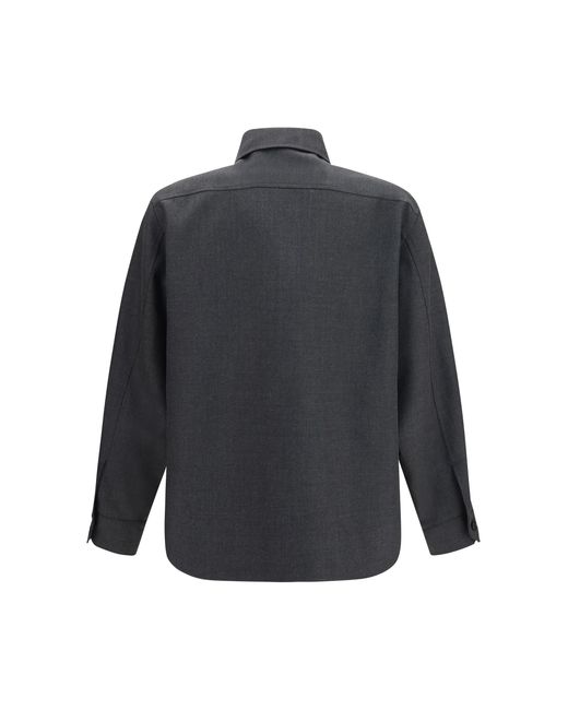 Valentino Gray Vlogo Wool Blend Jacket for men