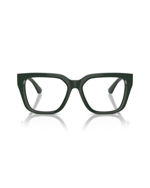 Burberry Black Eyeglasses Square Full Rim, Frame And Clear Demo Lenses Lens Be24034038