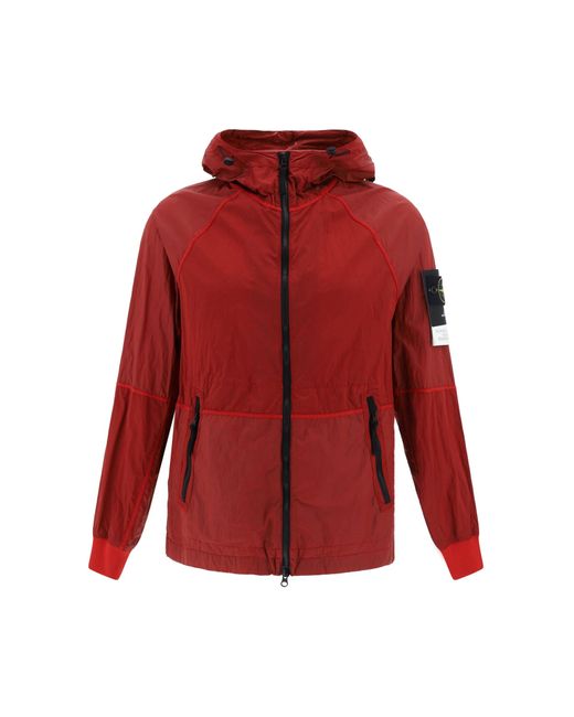 Stone Island Red Jackets for men