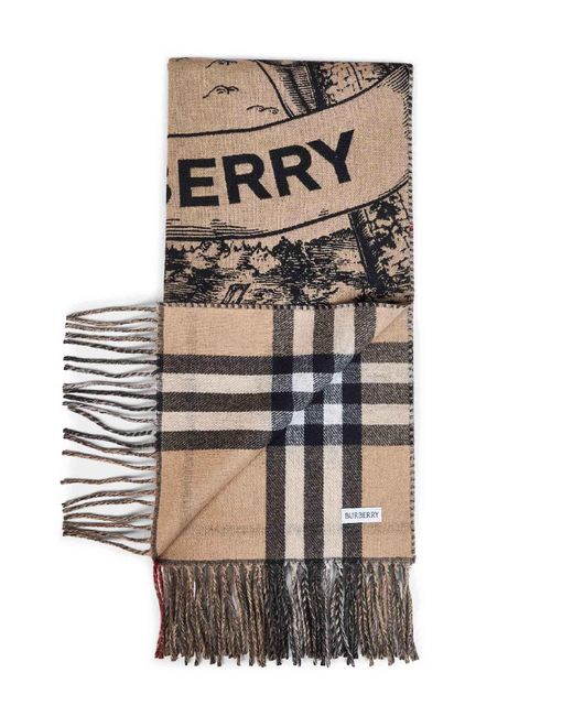 Burberry Black Archive Gallant Knight Cashmere Scarf