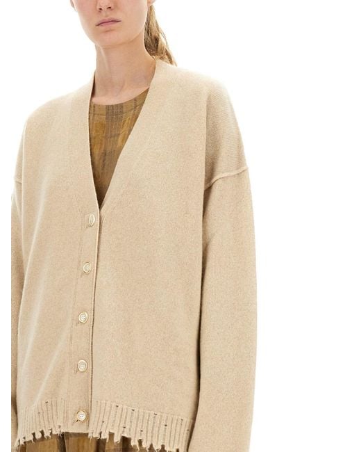 Uma Wang Natural Cashmere Cardigan With Buttons Jumpers