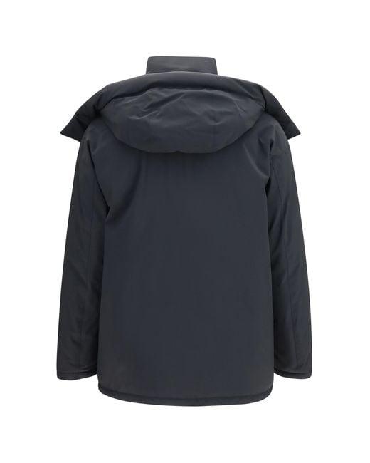 Laminar Blue Hooded Padded Jacket for men